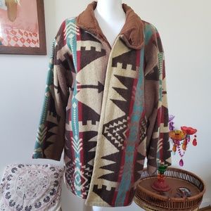Vintage Wool & Flannel Lined Southwestern Jacket